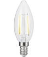 E14 2,5W dæmpbar LED kronepære - C35, filament, 2500K, klar glas