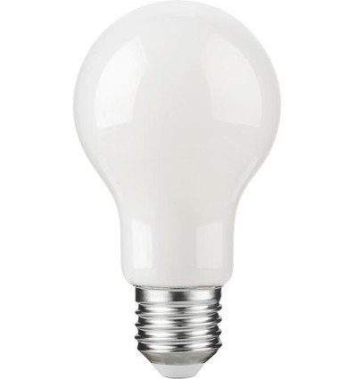 E27 4,7W dæmpbar LED pære - A60, opal glas, filament, 2700K