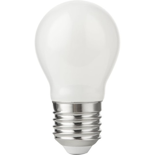 E27 4,7W dæmpbar LED kronepære - G45, opal glas, 470lm, 2500K