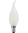 E14 2W dæmpbar LED kertepære med tip - C35, 140lm, mat glas, filament