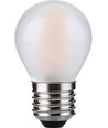 E27 4W dæmpbar LED kronepære - G45, filament, mat glas, 2500K