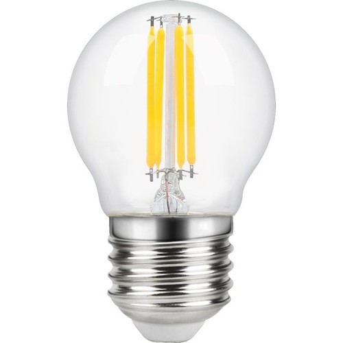 E27 4W dæmpbar LED kronepære - G45, filament, 2200K, klart glas