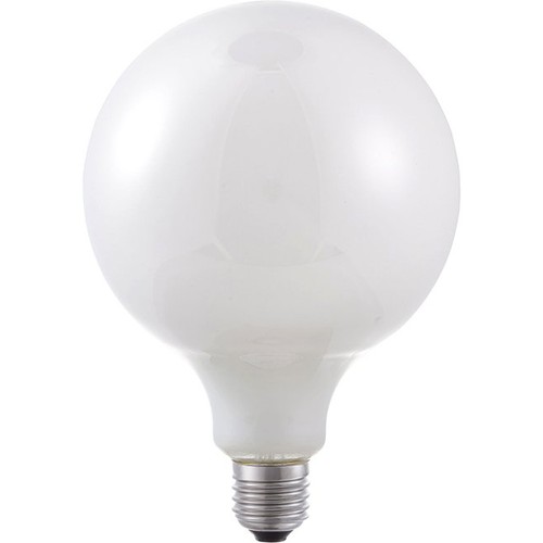 E27 6W dæmpbar LED globepære - G125, filament, opal glas, 2500K