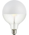 E27 6,5W dæmpbar LED globepære - G125, topforsølvet, filament, 2500K