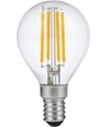 E14 4W dæmpbar LED kronepære - G45, filament, 2500K, klar glas