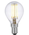 E14 4W dæmpbar LED kronepære - G45, filament, 2200K, klar glas