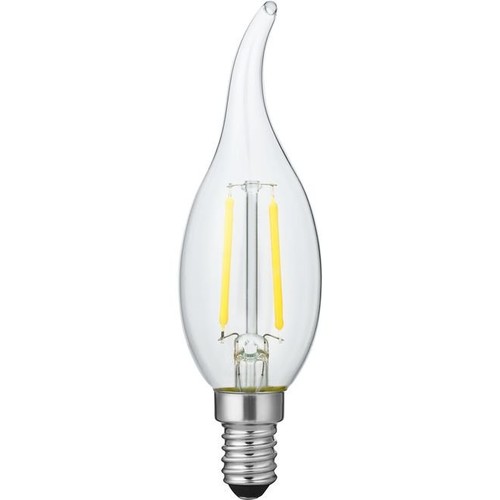 E14 1,5W dæmpbar LED kronepære med spids - C35, 140lm, 2200K, klar glas, filament