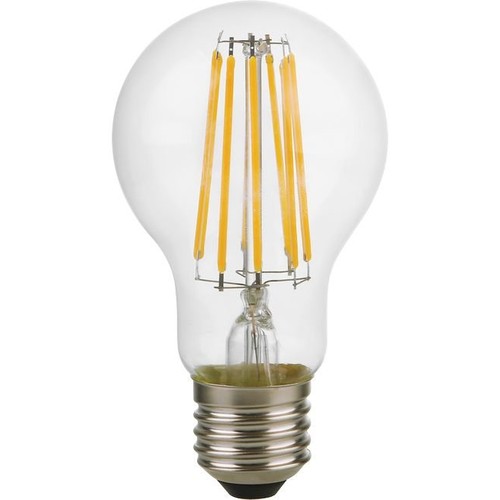 E27 8W dæmpbar LED pære - A60, filament, 806lm, klart glas, 2500K