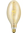 E27 4W dæmpbar LED pære - Big Flex Ellipse, 200lm, 2000K, guld glas, filament