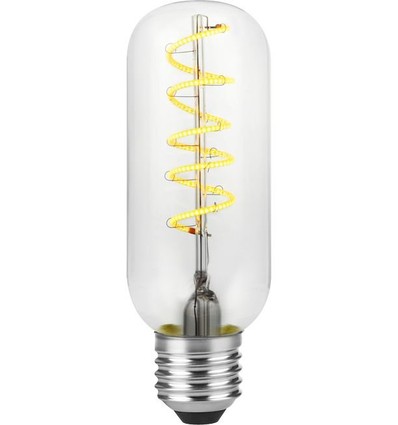 E27 4,5W Filament Flex AX Tube LED pære - 13cm, 2200K, dæmpbar, klart glas