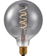 E27 4,5W dæmpbar LED pære - G125, Filament Flex, Smoke, 2200K, 150lm