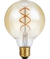E27 5W 3-trin dæmpbar LED pære - G95, Gold, Filament Flex, 2200K, 460lm
