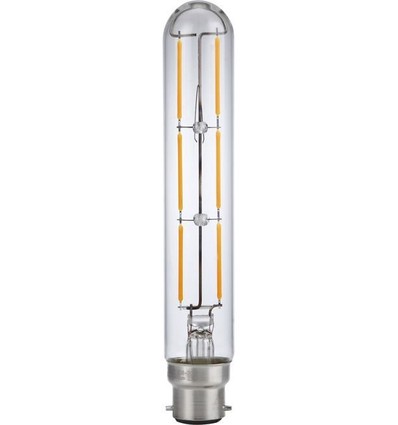 BA22d 5W dæmpbar LED Colorenta Short pære - 17,1cm, 470lm, 2200K, klart glas