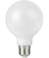E27 4,7W dæmpbar LED globepære - G95, opal glas, filament, 2500K