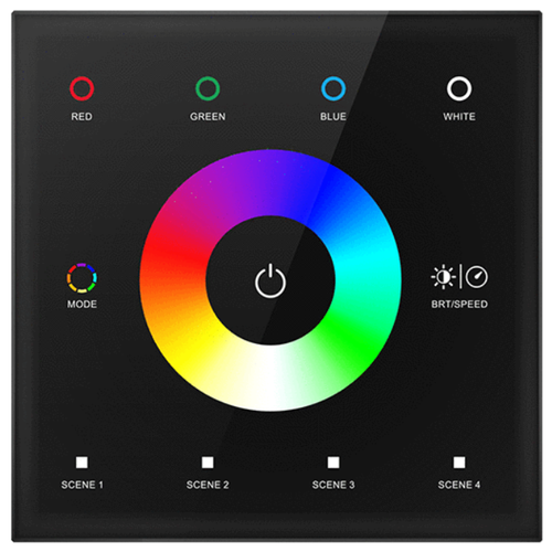 LEDlife rWave RGBW controller til væg - Sort, 12V-24V