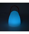 Opladelig RGB LED bordlampe Ø12,8cm - Hvid, inkl. fjernbetjening, IP54 udendørs