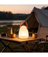 Opladelig RGB LED bordlampe Ø12,8cm - Hvid, inkl. fjernbetjening, IP54 udendørs