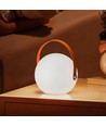 Opladelig RGB LED bordlampe Ø13cm - Hvid, inkl. fjernbetjening, IP54 udendørs