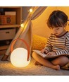 Opladelig RGB LED bordlampe Ø13cm - Hvid, inkl. fjernbetjening, IP54 udendørs