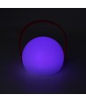 Opladelig RGB LED bordlampe Ø13cm - Hvid, inkl. fjernbetjening, IP54 udendørs