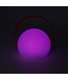 Opladelig RGB LED bordlampe Ø13cm - Hvid, inkl. fjernbetjening, IP54 udendørs