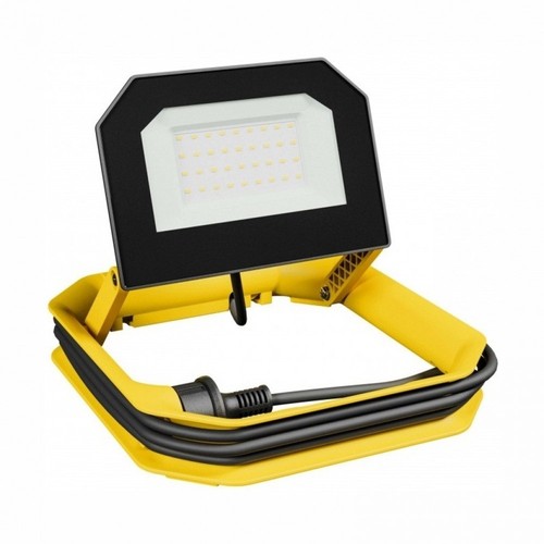 30W LED arbejdslampe - fod, krog + ledningsoprul, 3m kabel, IP65
