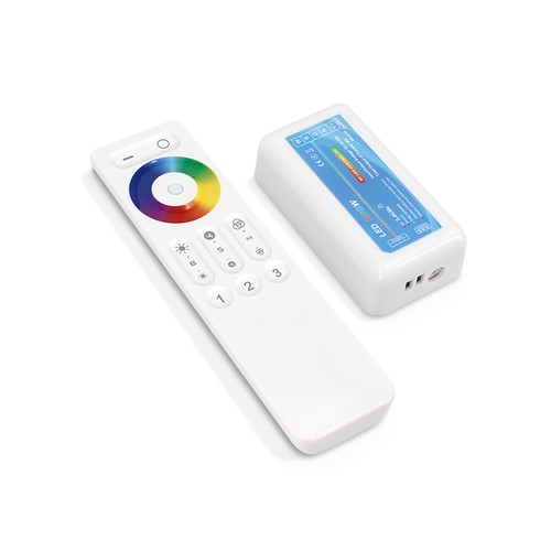 RGB+W controller med fjernbetjening - RF trådløs, 12V (192W), 24V (384W)