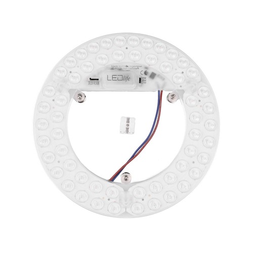 21,5cm / 24/18/12W LED indsats med linser - Flicker free, valgfri CCT, erstat G24, cirkelrør og kompaktrør