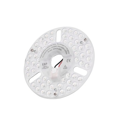 13cm / 18W Dæmpbar LED indsats med linser - Flicker free, erstat G24, cirkelrør og kompaktrør