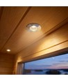 Sauna downlight - 24V DC, RA93, 1,1W, 3m ledning, Hul: Ø3 cm, Mål: Ø3,5 cm