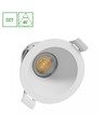 7W Ø9cm Fiale Core indbygningsspot - CCT, hvid, 45 grader, Hul: Ø7,5 cm, Mål: Ø9 cm