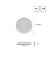 18W LED loftslampe - Ø25cm, Højde: 5,2cm, Hvid kant, inkl. sort ring