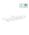 120x30 bagbelyst LED panel, 40W - Hvid kant