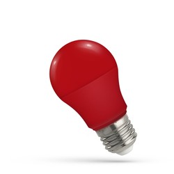 Farvede LED pærer E27 5W Farvet LED pære - Rød, matteret, E27