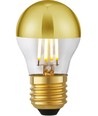 E27 4W dæmpbar LED kronepære - Topforspejlet guld, G45, filament, 2500K