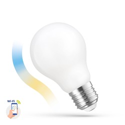 E27 almindelige LED 5W Smart Home LED pære - Tuya/Smart Life, virker med Google Home, Alexa og smartphones, A60, E27
