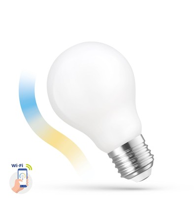 E27 5W LED pære - A60, Tuya/Smart Life, virker med Google Home, Alexa og smartphones