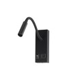 3W LED sengelampe med USB-A og USB-C opladningsstik - CREE chip, sort, inkl. lyskilde