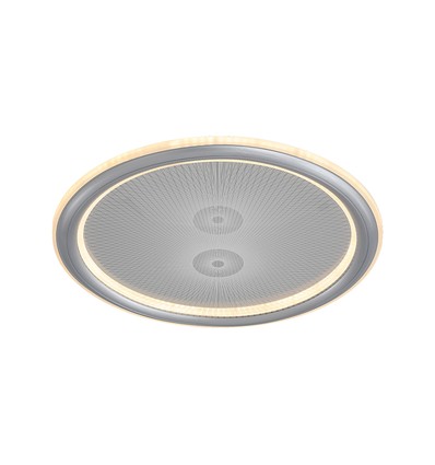 V-Tac 50W LED loftslampe dæmpbar - CCT 3-i-1, Grå, inkl. fjernbetjening