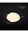48W LED loftslampe med fjernbetjening - Ø50cm, 3-i-1 CCT, dæmpbar, hvid med trælook
