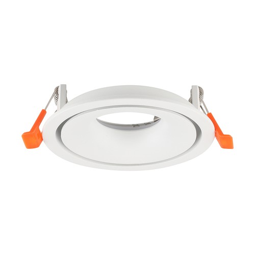 GU10 indbygningsspot - Rund, hvid, aluminium, uden lyskilde