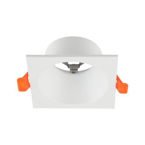 V-Tac GU10 indbygningsspot - Firkantet, hvid, Deep Anti Glare, uden lyskilde