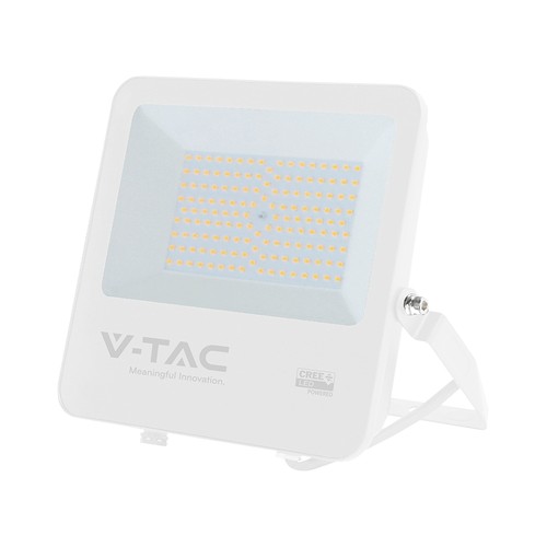 100W LED projektør - 135lm/W, IP65, hvidt hus, CREE chip, 6 års garanti