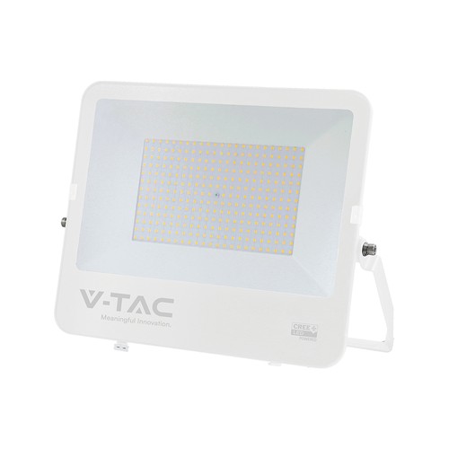 V-Tac 200W LED projektør - 135lm/W, IP65, hvidt hus, Cree LED, 6 års garanti