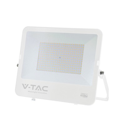 V-Tac 200W LED projektør - 135lm/W, IP65, hvidt hus, Cree LED, 6 års garanti