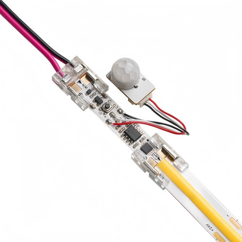 PIR sensor til aluprofil - Passer til 10mm strip, 12V (60W), 24V (120W),