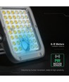 30W Solara CCT LED projektør med solcelle - 6.4V, IP65, sort, fjernbetjening, CCT-skift, inkl. batteri