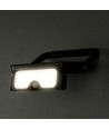 7W LED solcelle projektør med sensor - 3.7V, PIR sensor, sort hus, 3-i-1 CCT