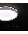 V-Tac 40W LED loftslampe med fjernbetjening - 3-i-1 CCT, dæmpbar, træ finish, Designer Domelight