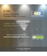 V-Tac 56,6cm 20W LED armatur - 120lm/W, 3-i-1 CCT, Slim, inkl. lyskilde